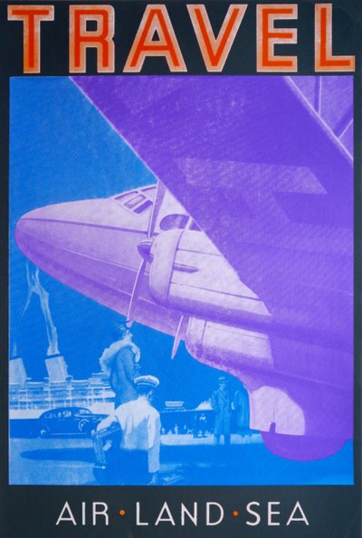 Travel: Air, Land Sea (Blue) by David Studwell